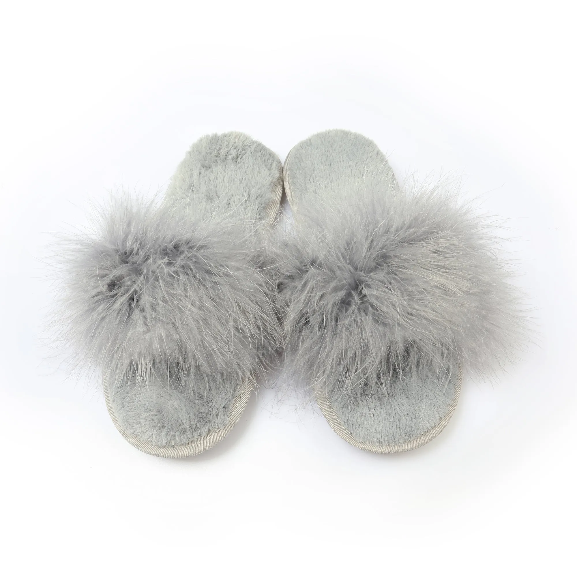 Fur Slippers Memory Foam Cozy House Slides Shoes