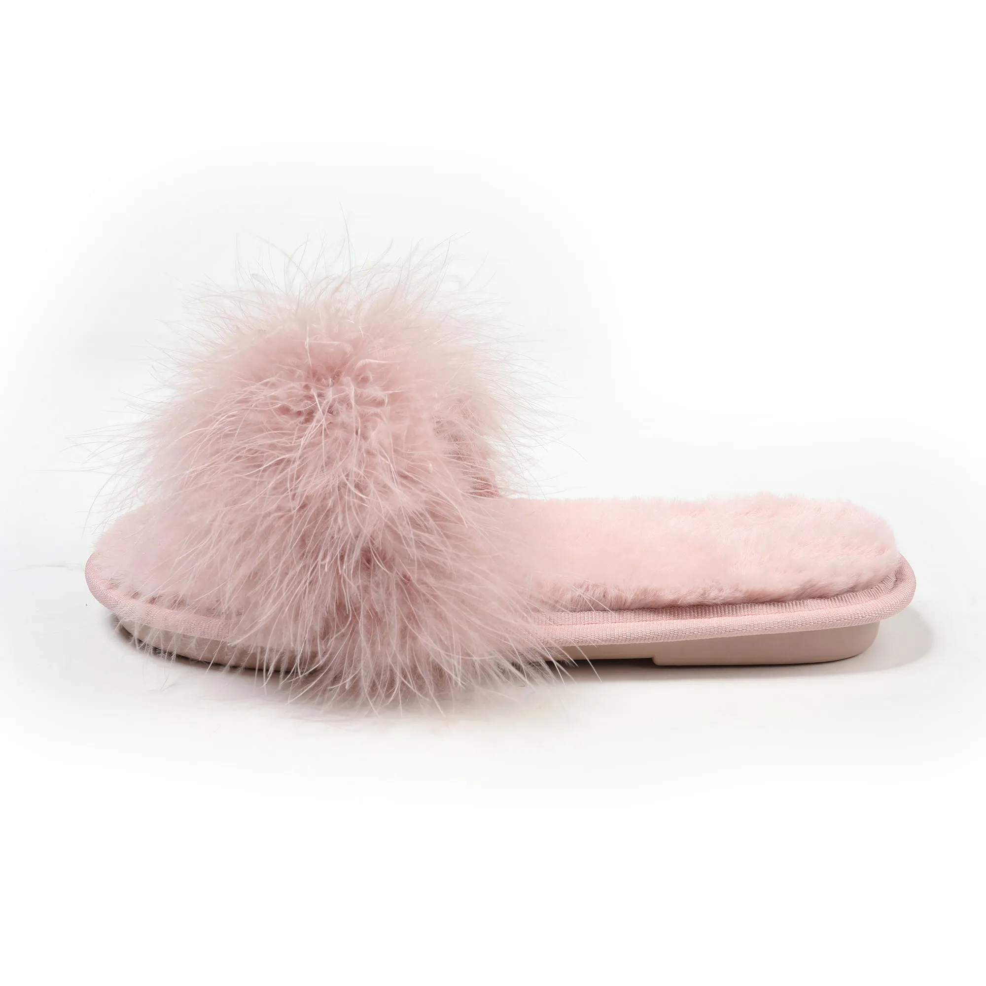 Fur Slippers Memory Foam Cozy House Slides Shoes