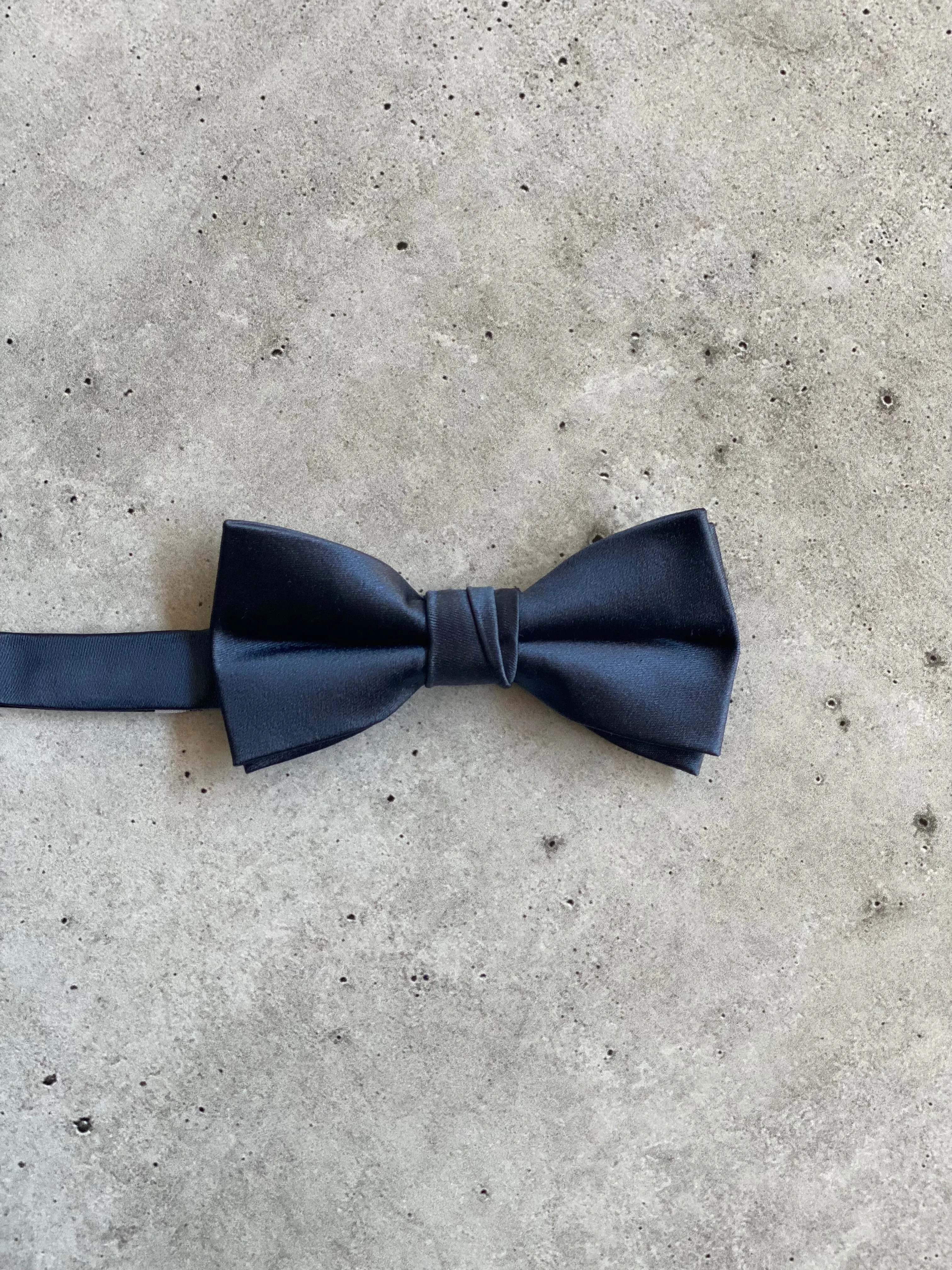 Galaxy Blue Satin Silk Bow Tie