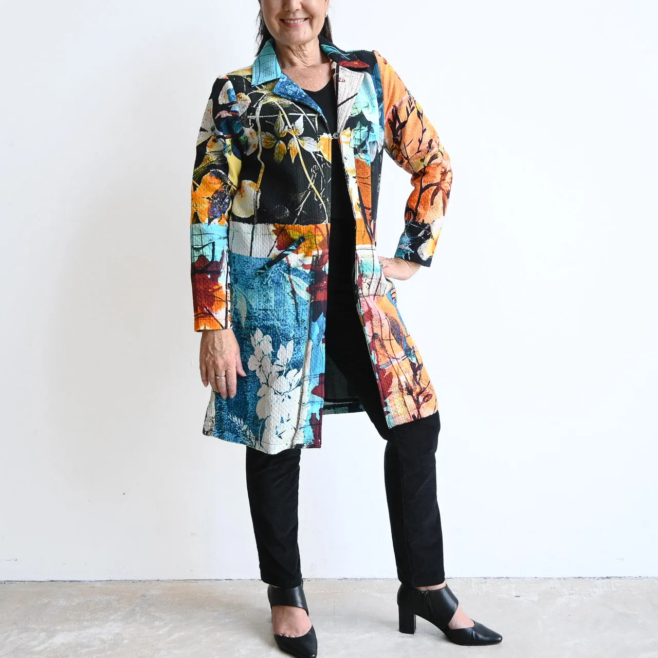 Gallery Coat Jacket by Orientique Australia - Blue Bayou - 62657