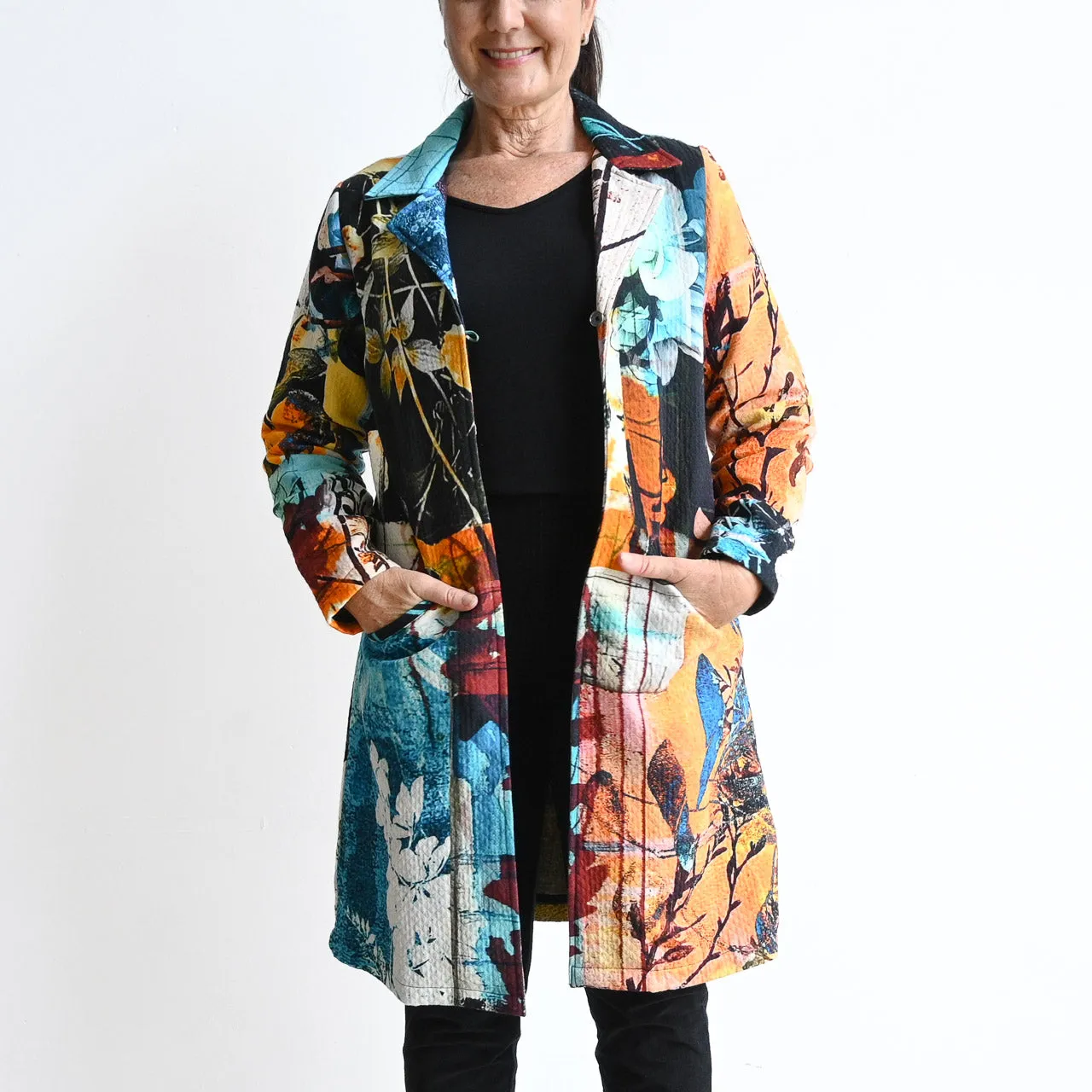 Gallery Coat Jacket by Orientique Australia - Blue Bayou - 62657