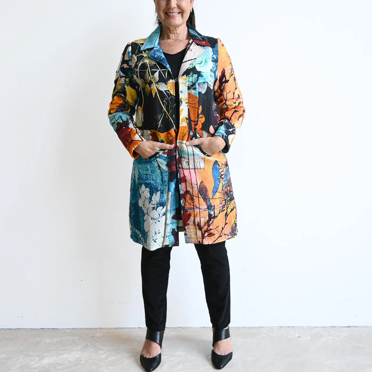 Gallery Coat Jacket by Orientique Australia - Blue Bayou - 62657