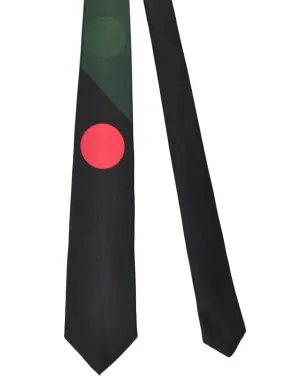 Gene Meyer Tie Black Green Red Dots - Cool Designer Necktie FINAL SALE