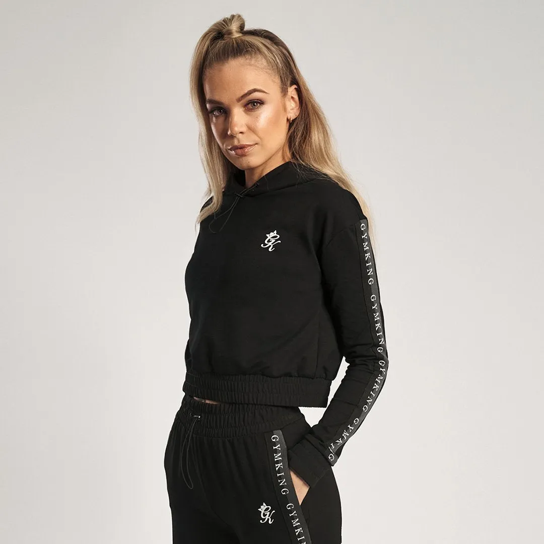 GK Sport Crop Tracksuit Top - Black