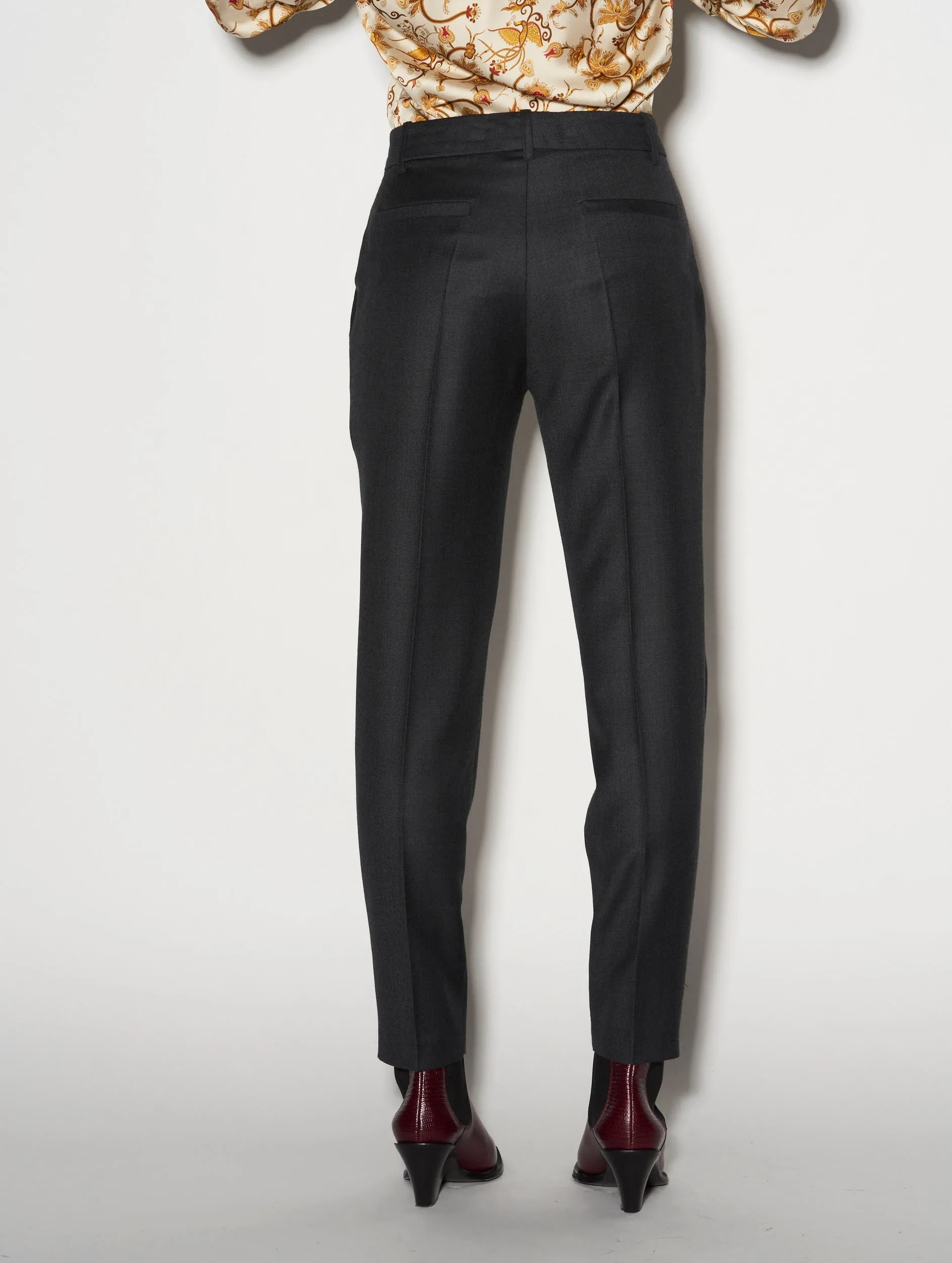 Grey cashmere wool Roxy suit trousers