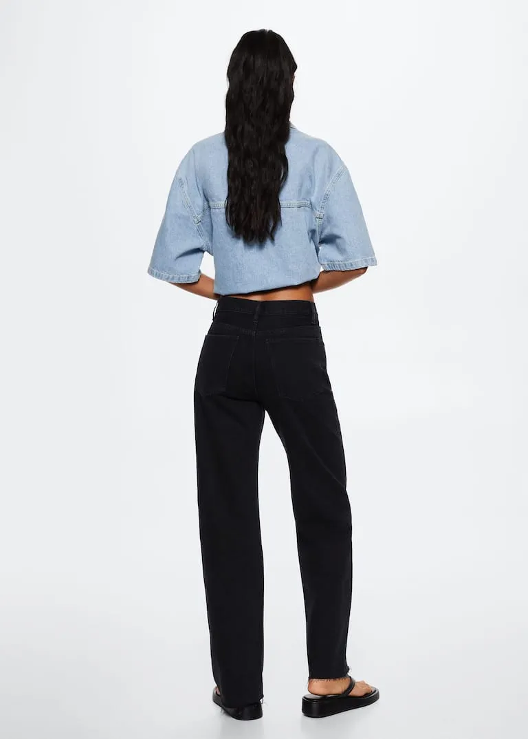 High-waist wideleg jeans