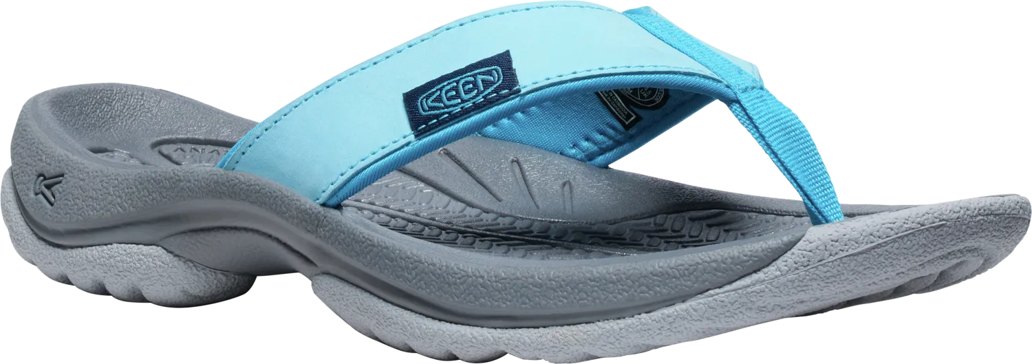 Kona Leather Flip-Flop in Blue Atoll/ Blue Danube