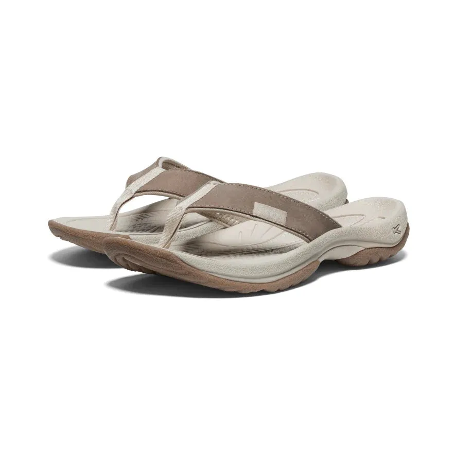 Kona Leather Flip-Flop in Brindle/Silver Birch