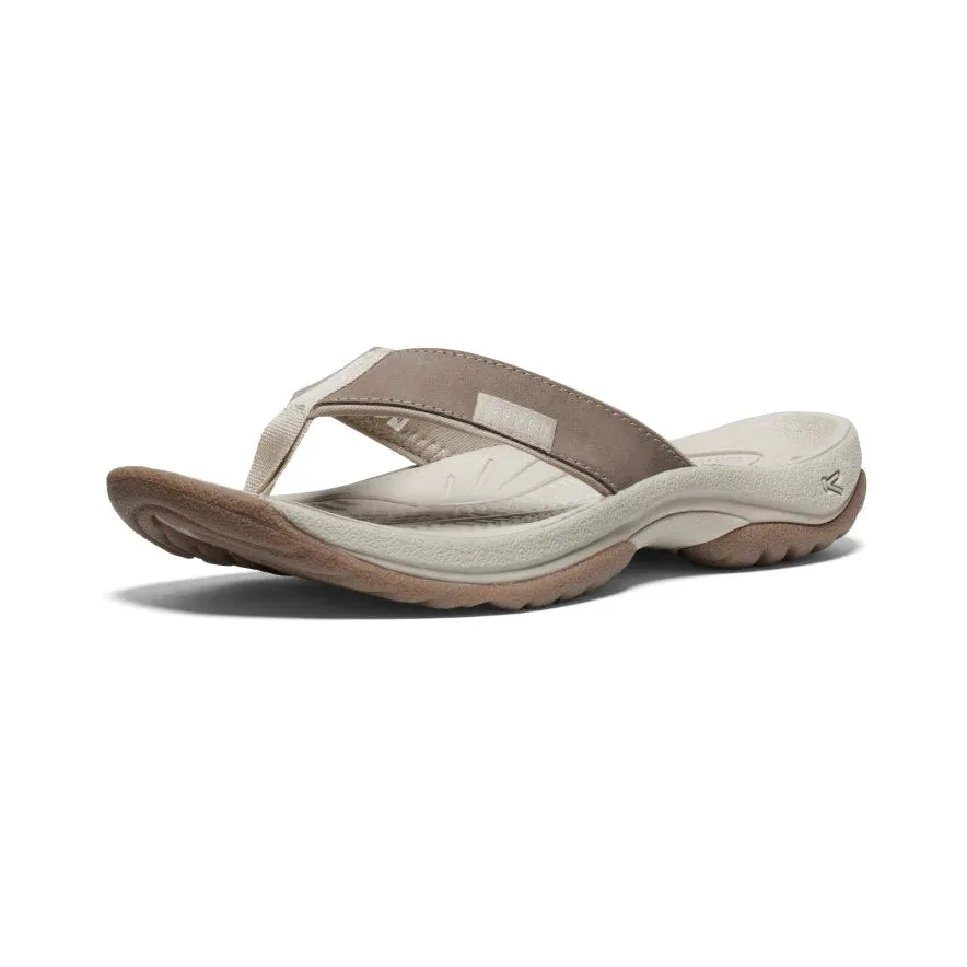 Kona Leather Flip-Flop in Brindle/Silver Birch