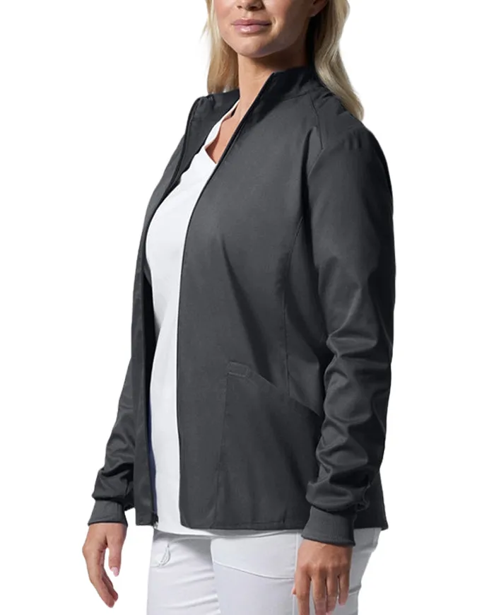 Landau ProFlex Women's Zip Front Mock Neck Scrub Jacket