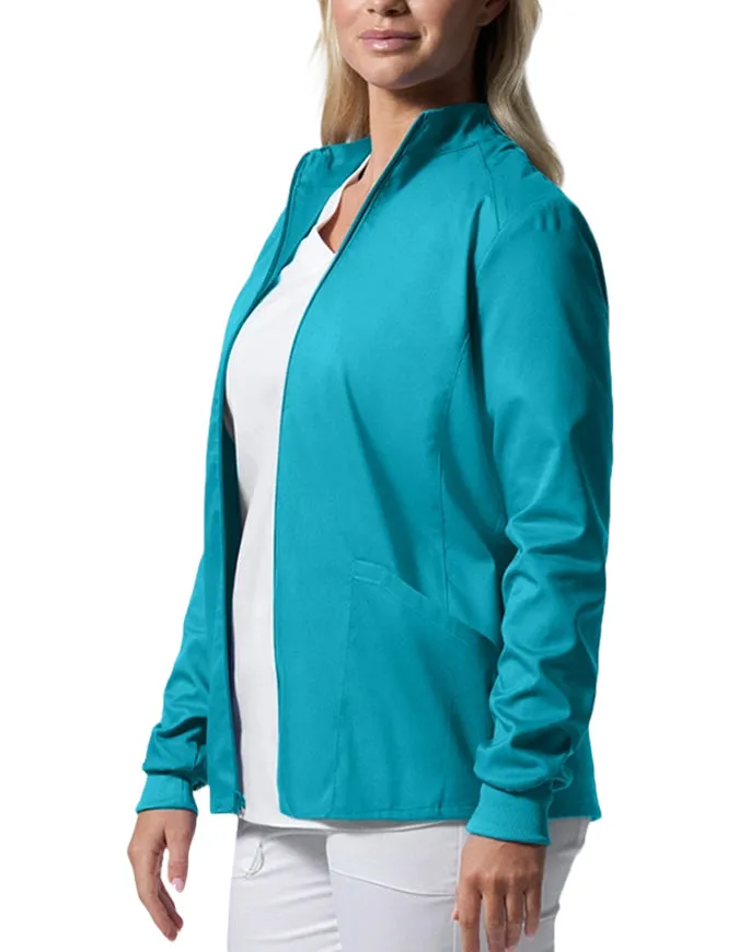 Landau ProFlex Women's Zip Front Mock Neck Scrub Jacket