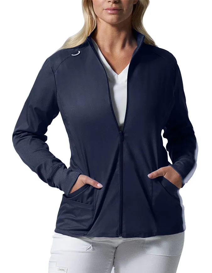 Landau ProFlex Women's Zip Front Mock Neck Scrub Jacket