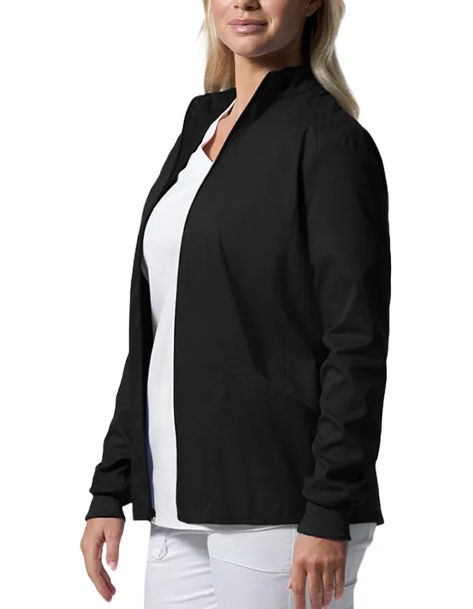 Landau ProFlex Women's Zip Front Mock Neck Scrub Jacket