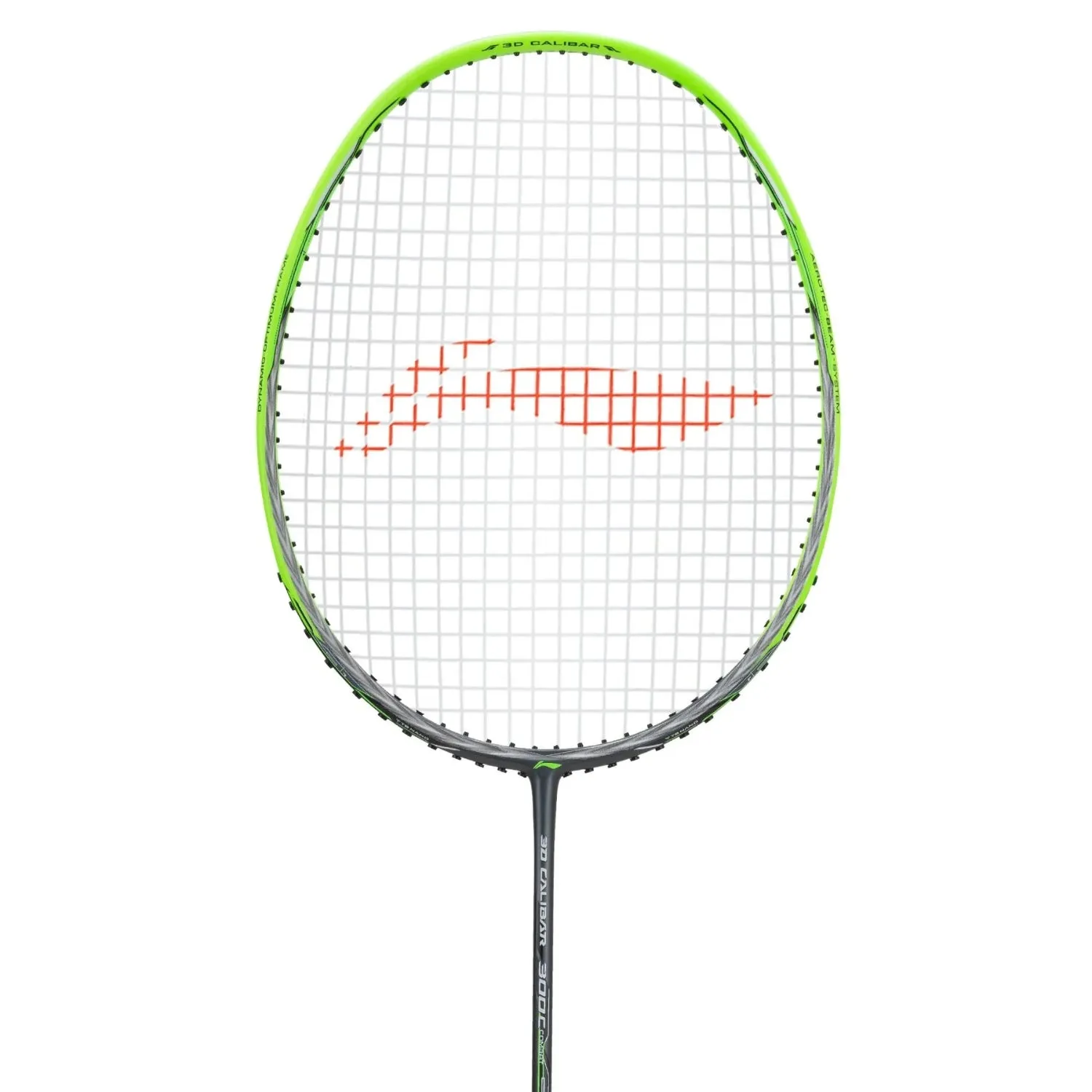 Li-Ning 3D Calibar 300 Combat Unstrung Badminton Racquet, Dark Grey/Green