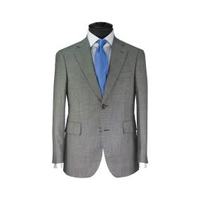 Light Grey Suit Blue Check