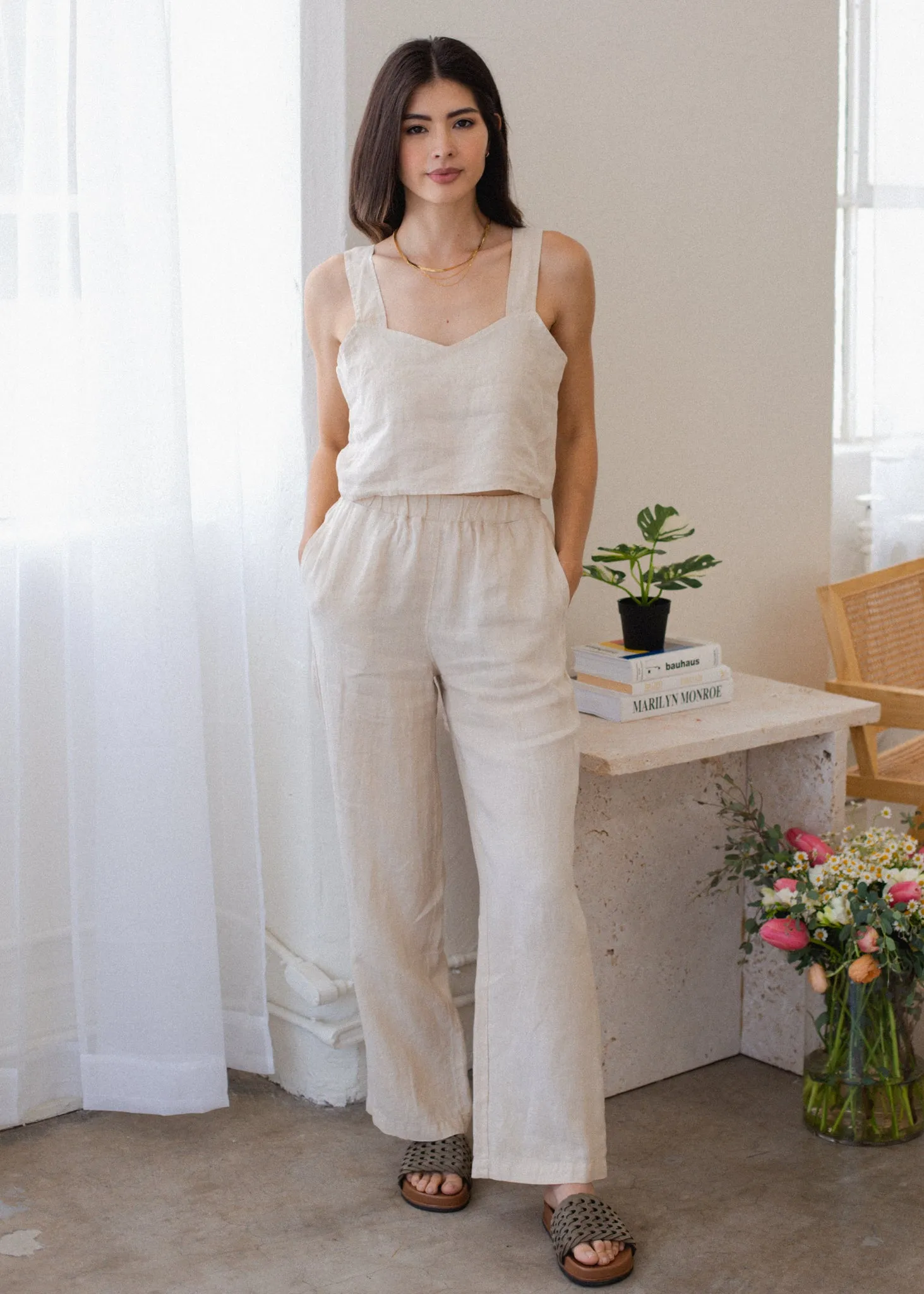 Linen Wide Leg Pant