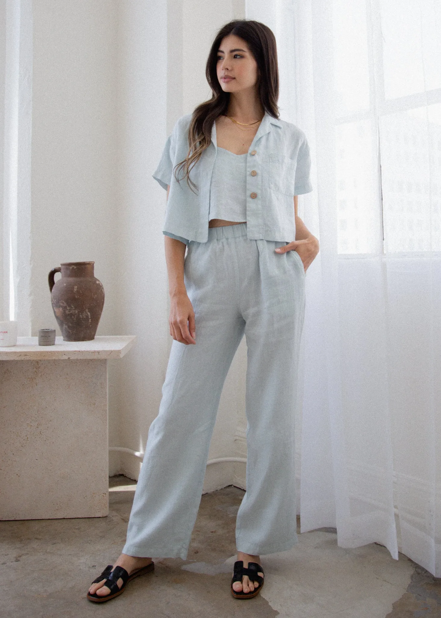 Linen Wide Leg Pant