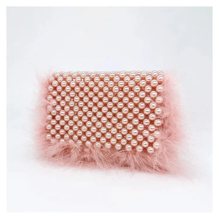 Lizzy Beaded Pearl Clutch