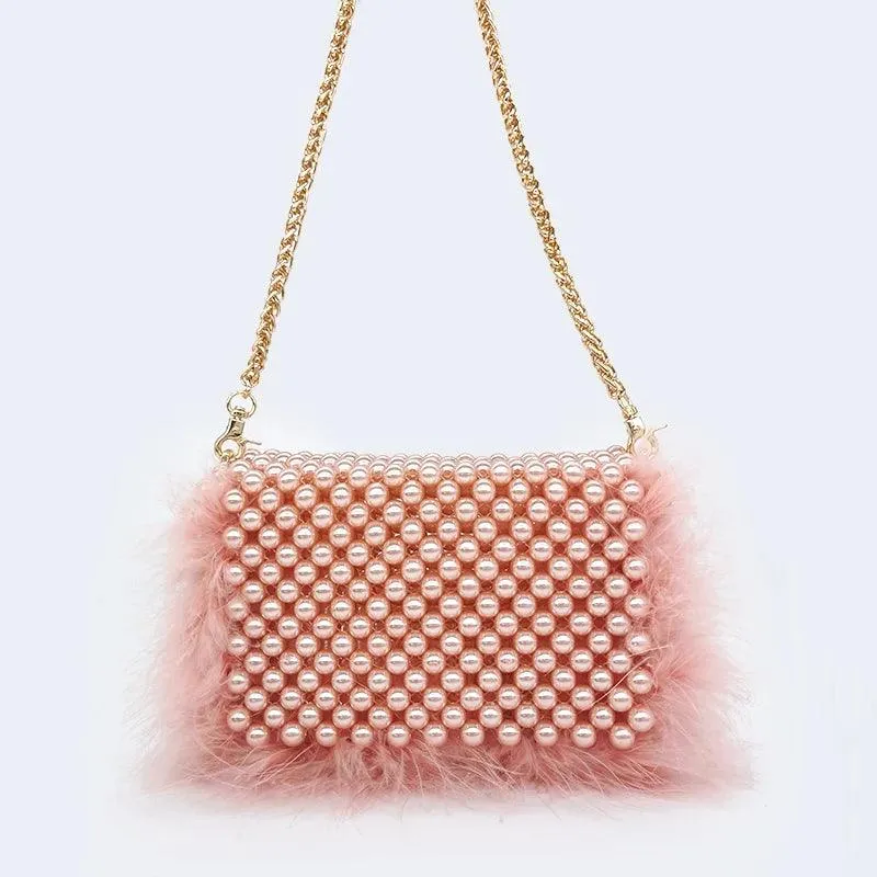 Lizzy Beaded Pearl Clutch