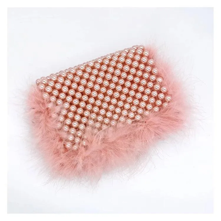 Lizzy Beaded Pearl Clutch