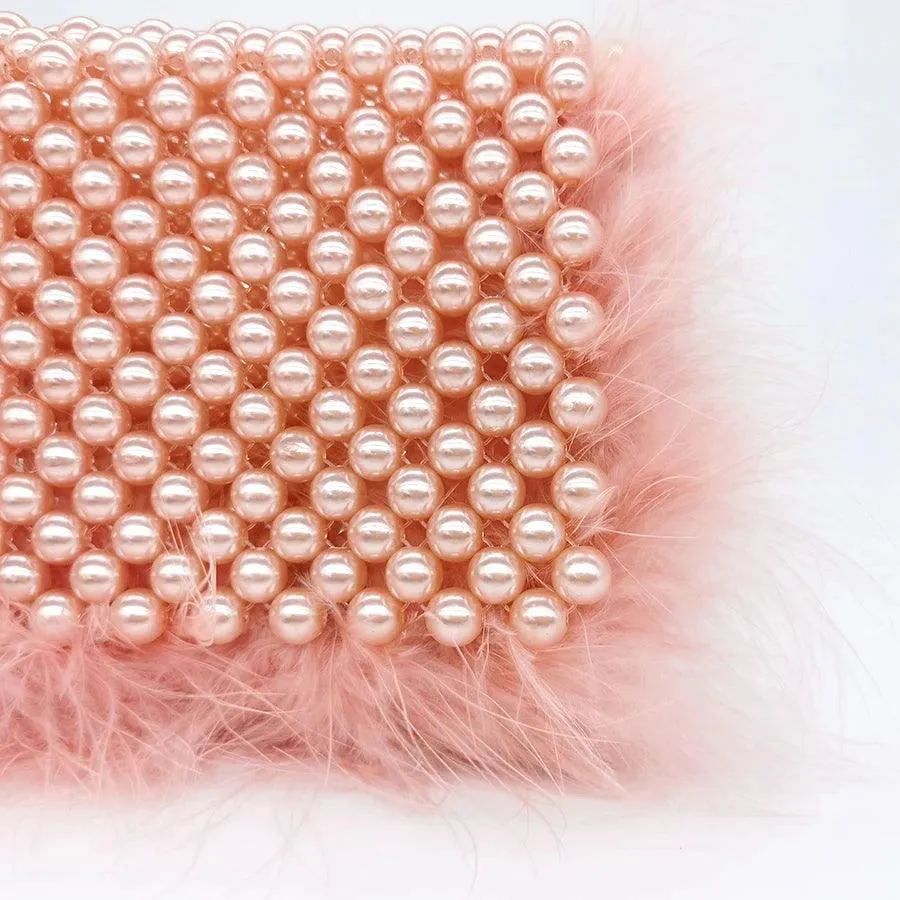 Lizzy Beaded Pearl Clutch