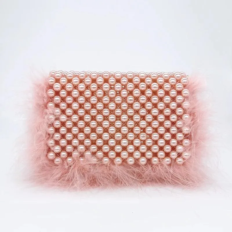 Lizzy Beaded Pearl Clutch