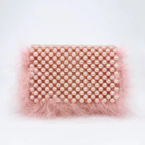 Lizzy Beaded Pearl Clutch