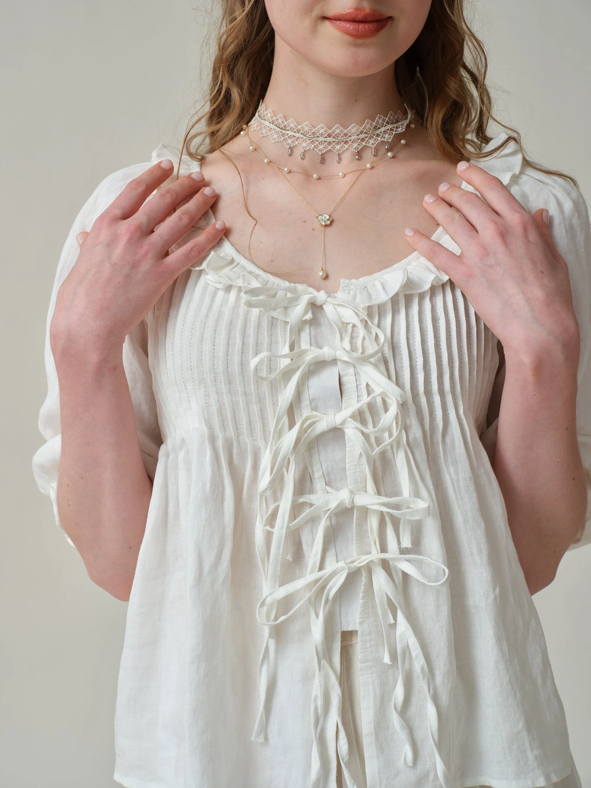 Louise 11 | handmade victorian vintage linen blouse