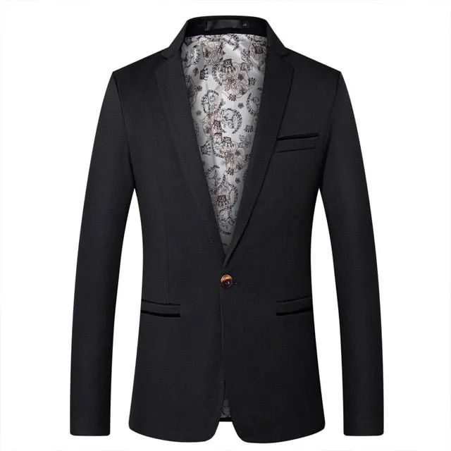 Men's British Style Casual Slim Fit Suit Jacket