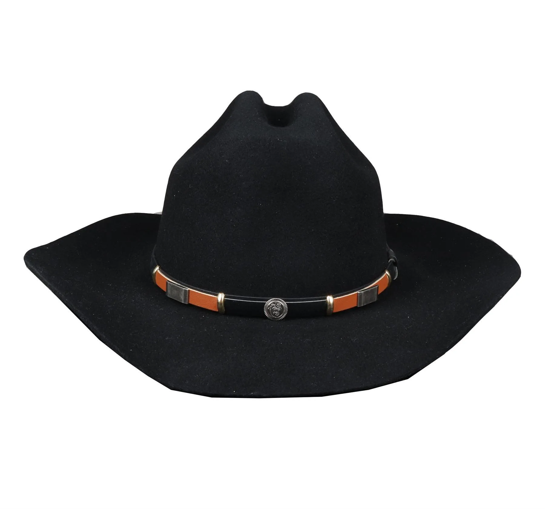 Men's Cowboy Hat 100% Wool Felt Wide Brim Fedora Western Cap