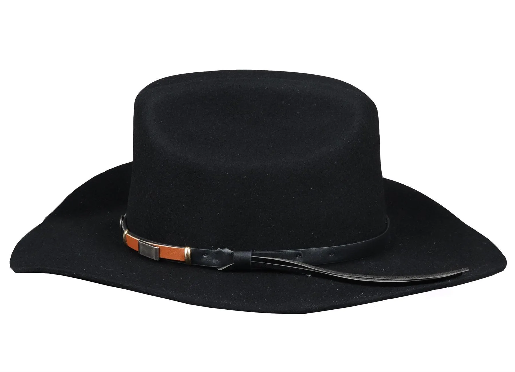 Men's Cowboy Hat 100% Wool Felt Wide Brim Fedora Western Cap