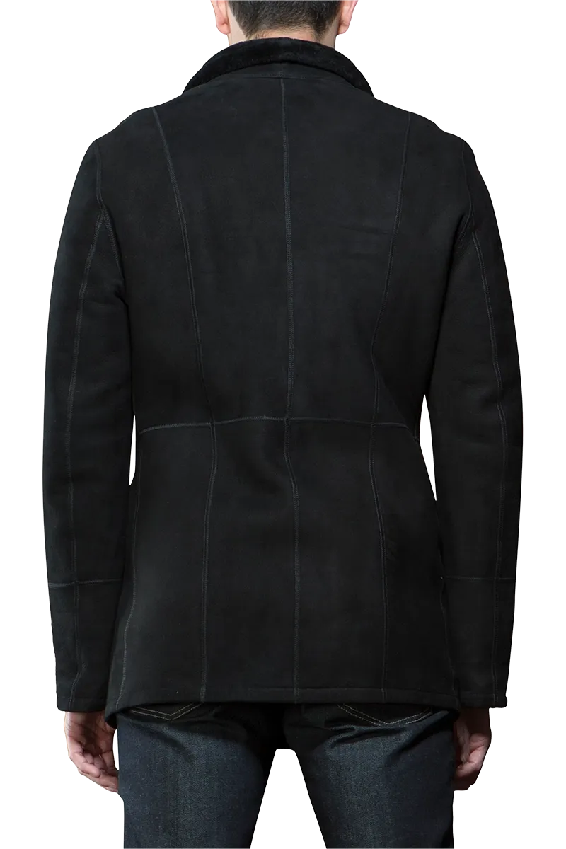 Men's Spanish Black Shearling Jacket