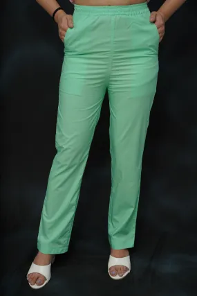 Mint Green Cotton Kurti Pant