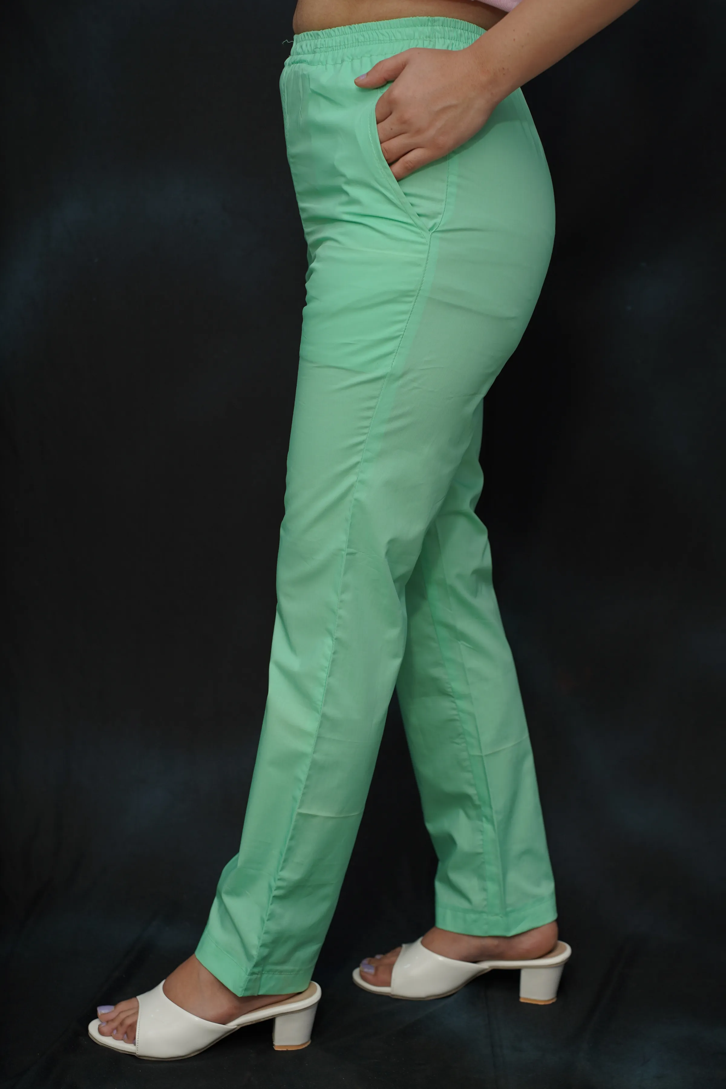 Mint Green Cotton Kurti Pant