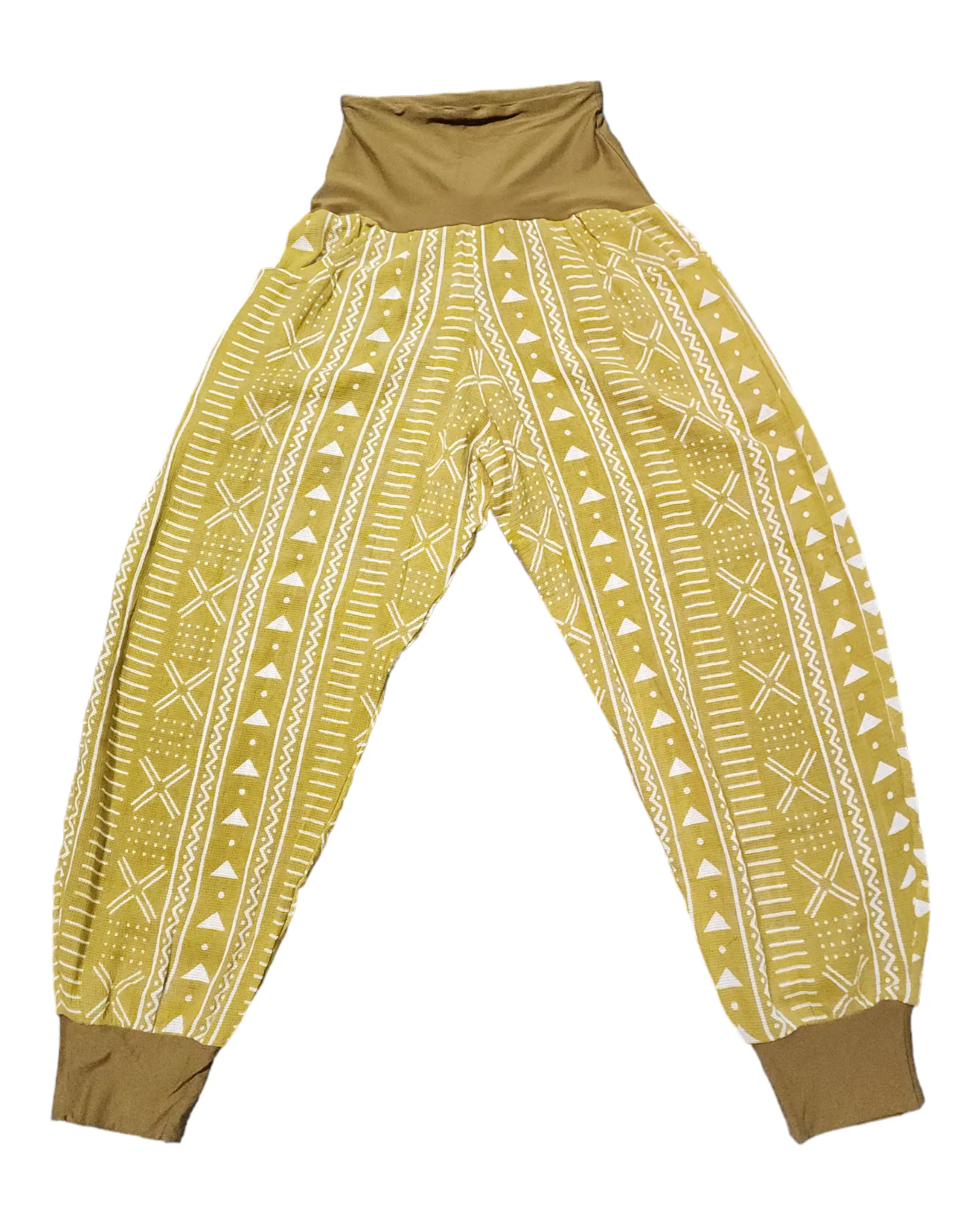 Mud Cloth Print Harem Pants