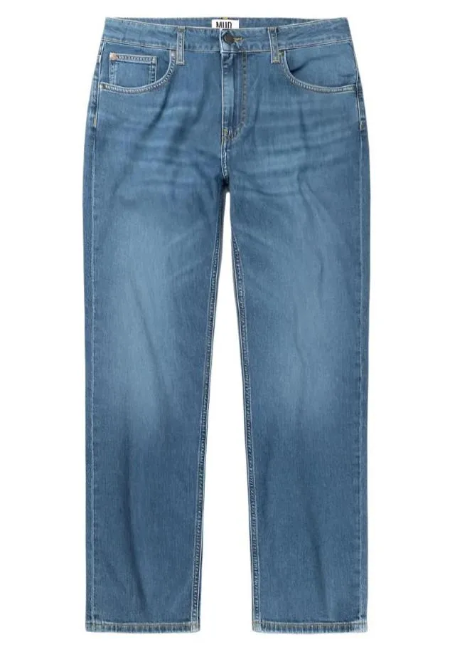 MUD JEANS Dunn low tapered jeans pure blue men