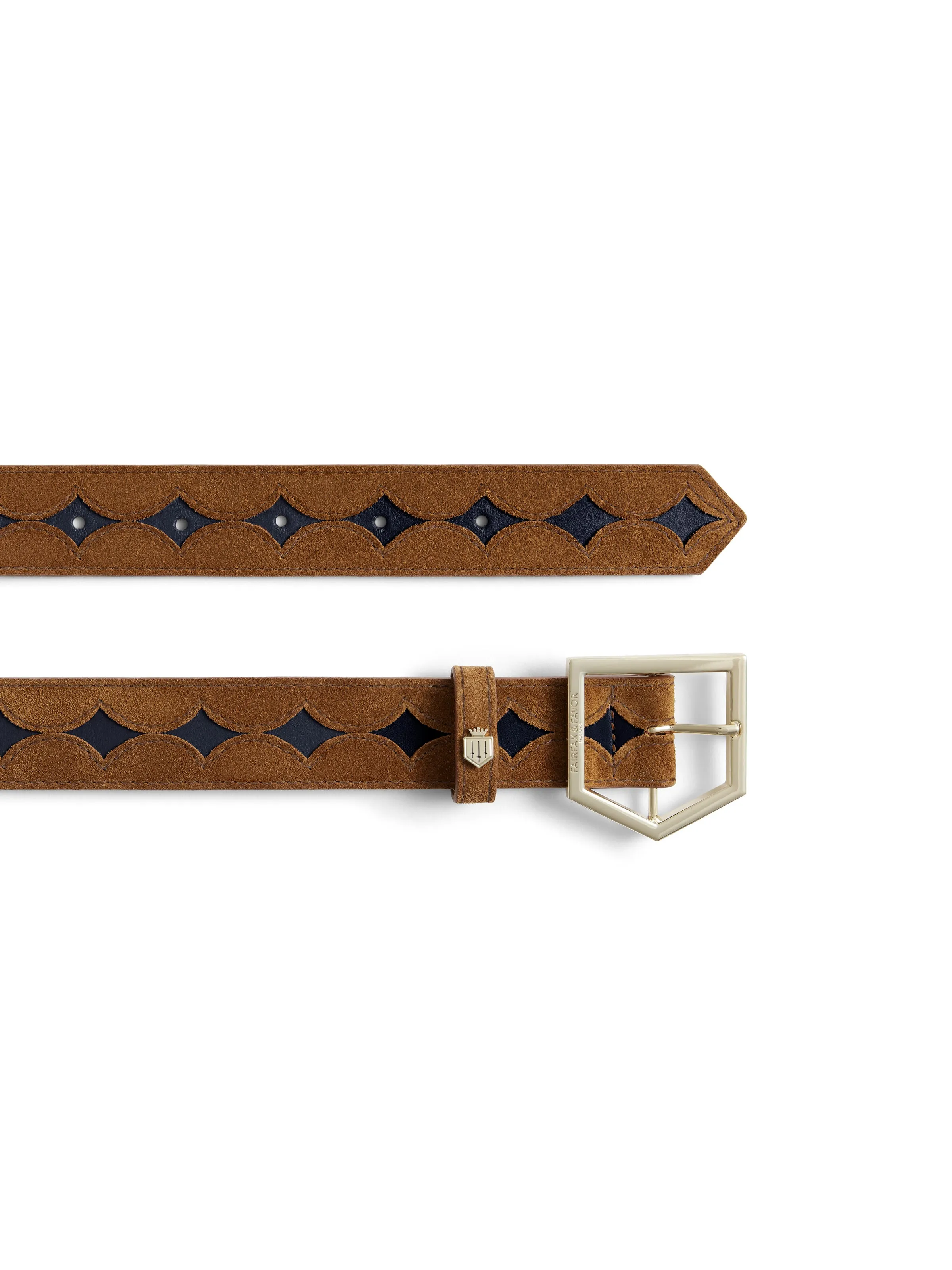 Ohio Belt - Tan & Navy Leather