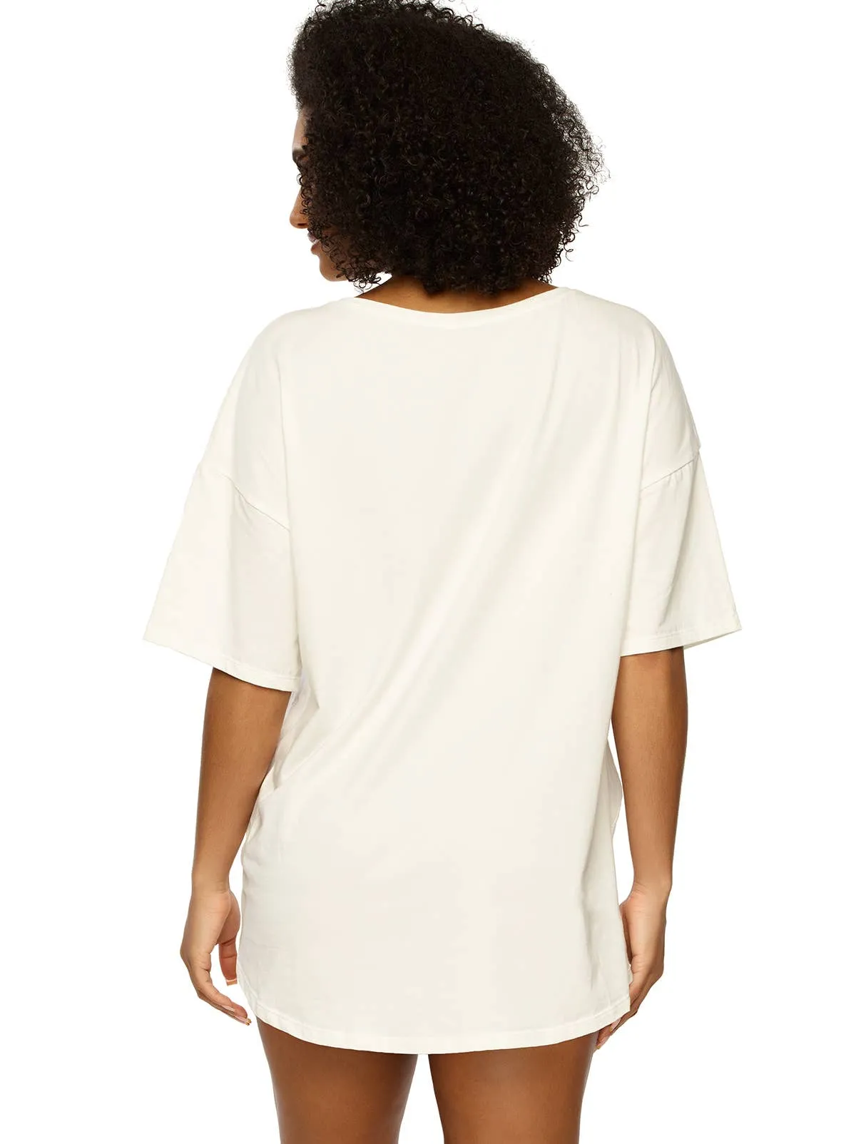 Organic Cotton Stretch Sleep Tee - Pebble