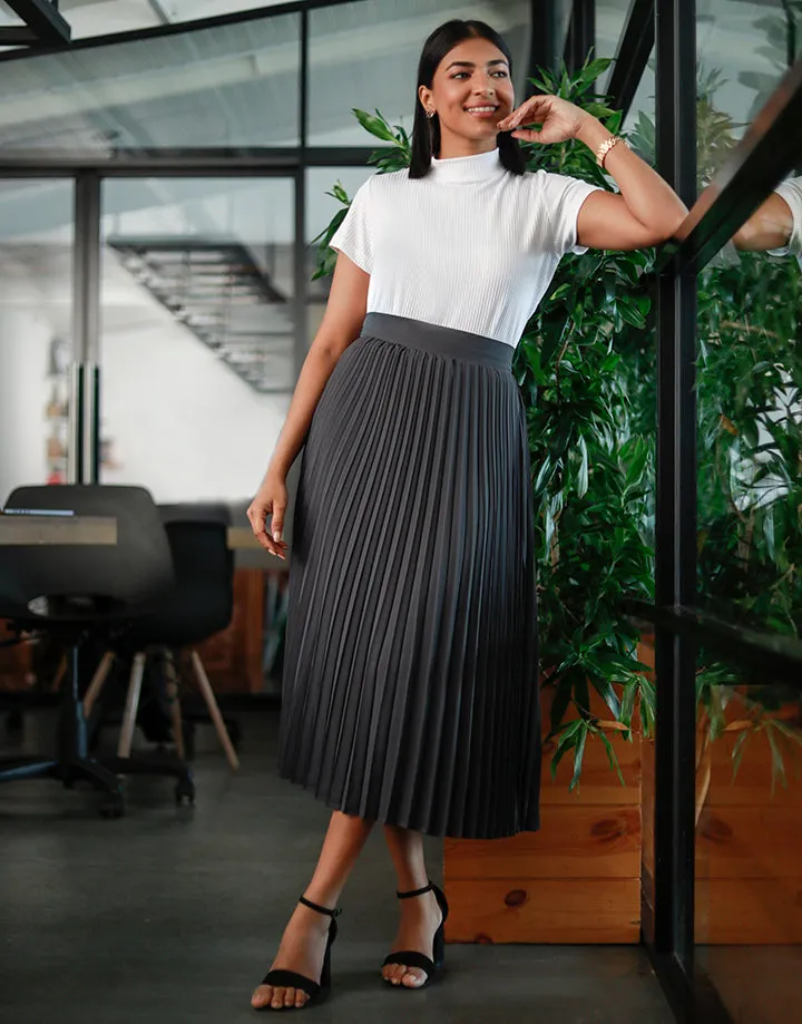 Permanent Pleated Midi Skirt