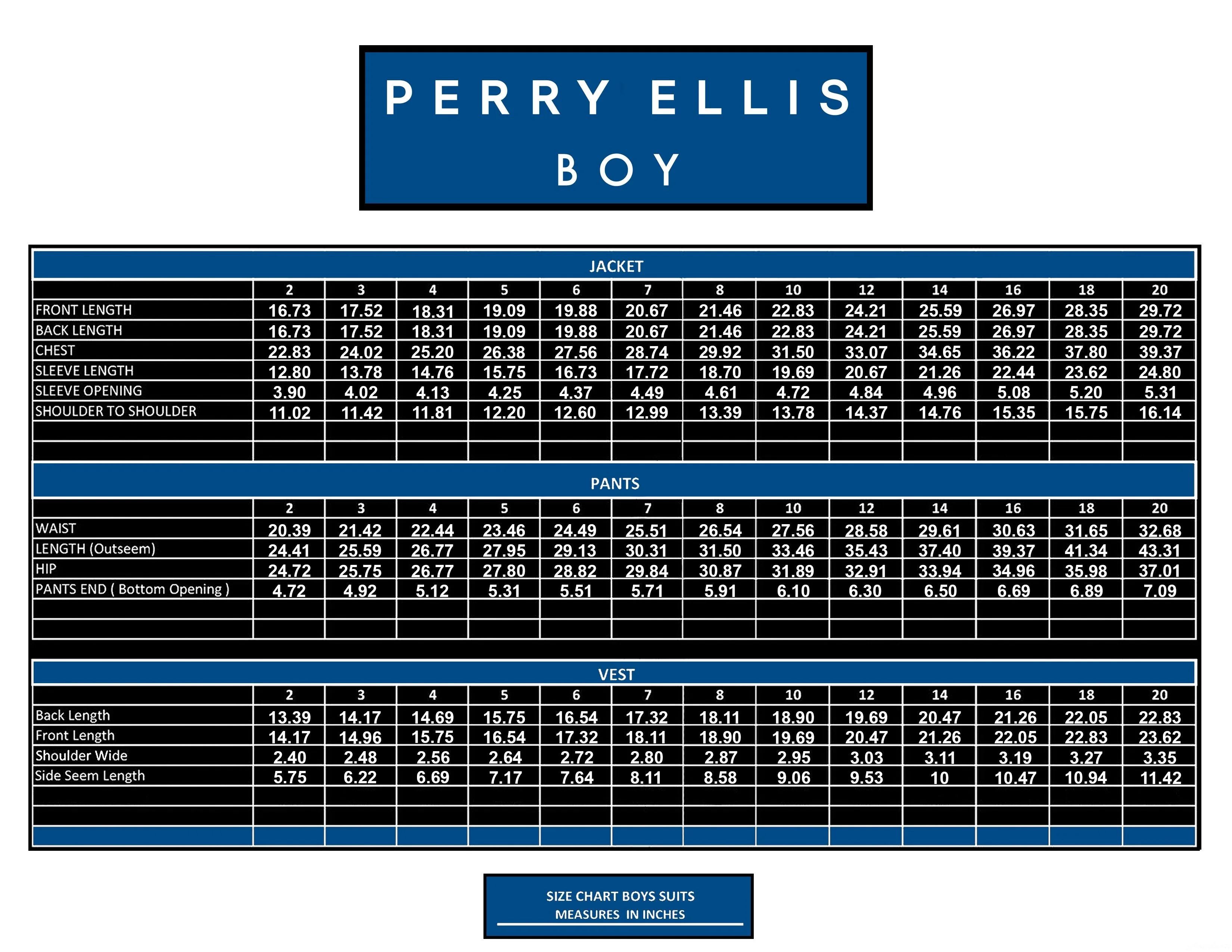 Perry Ellis Boys Suit Black Suits For Boy's