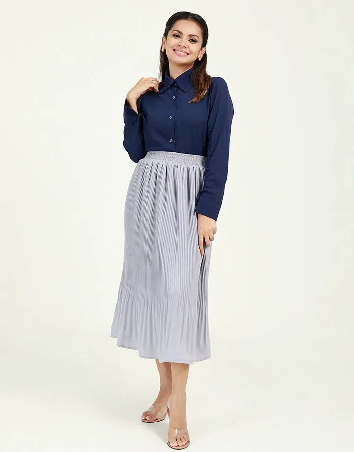 Pleated Midi Skirt