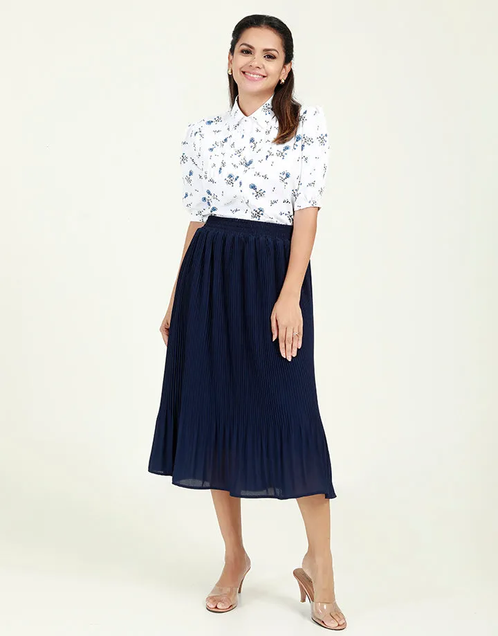 Pleated Midi Skirt