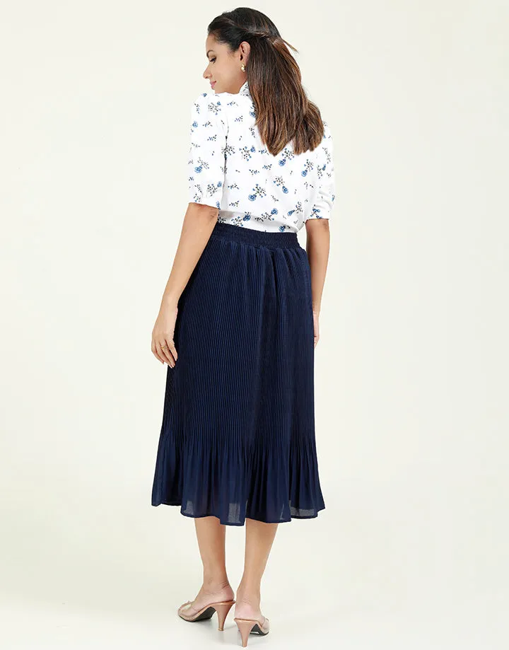 Pleated Midi Skirt