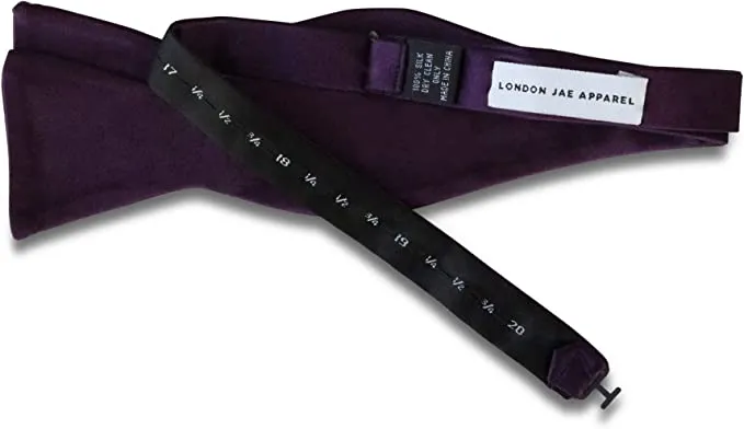 Plum Purple Silk Pre-Tied Bow Tie