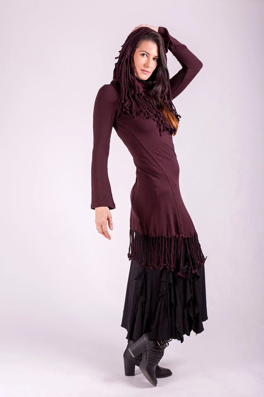 PR Fringe Tunic - Plum