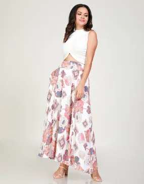 Printed Maxi Skirt with Pockets