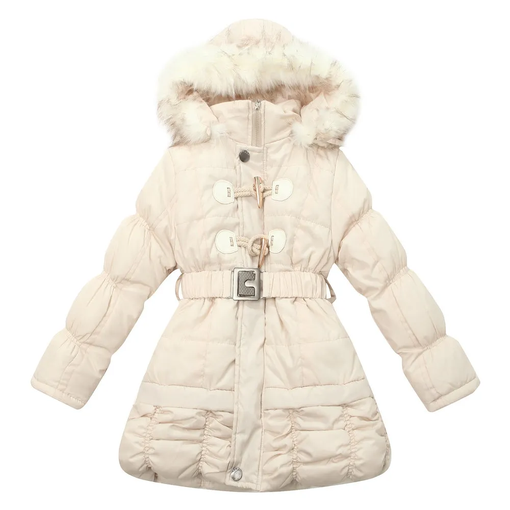 RH Puffer Winter Jacket Kids Girls Long Slim Hooded Warm Coat Ski 5-10T RH1118