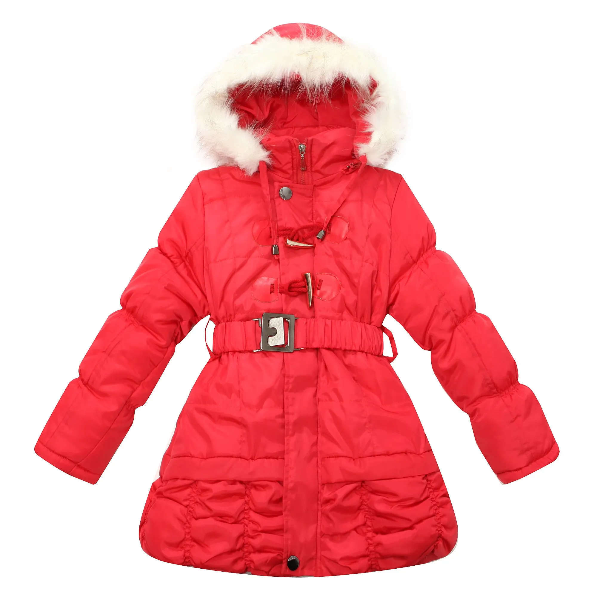 RH Puffer Winter Jacket Kids Girls Long Slim Hooded Warm Coat Ski 5-10T RH1118