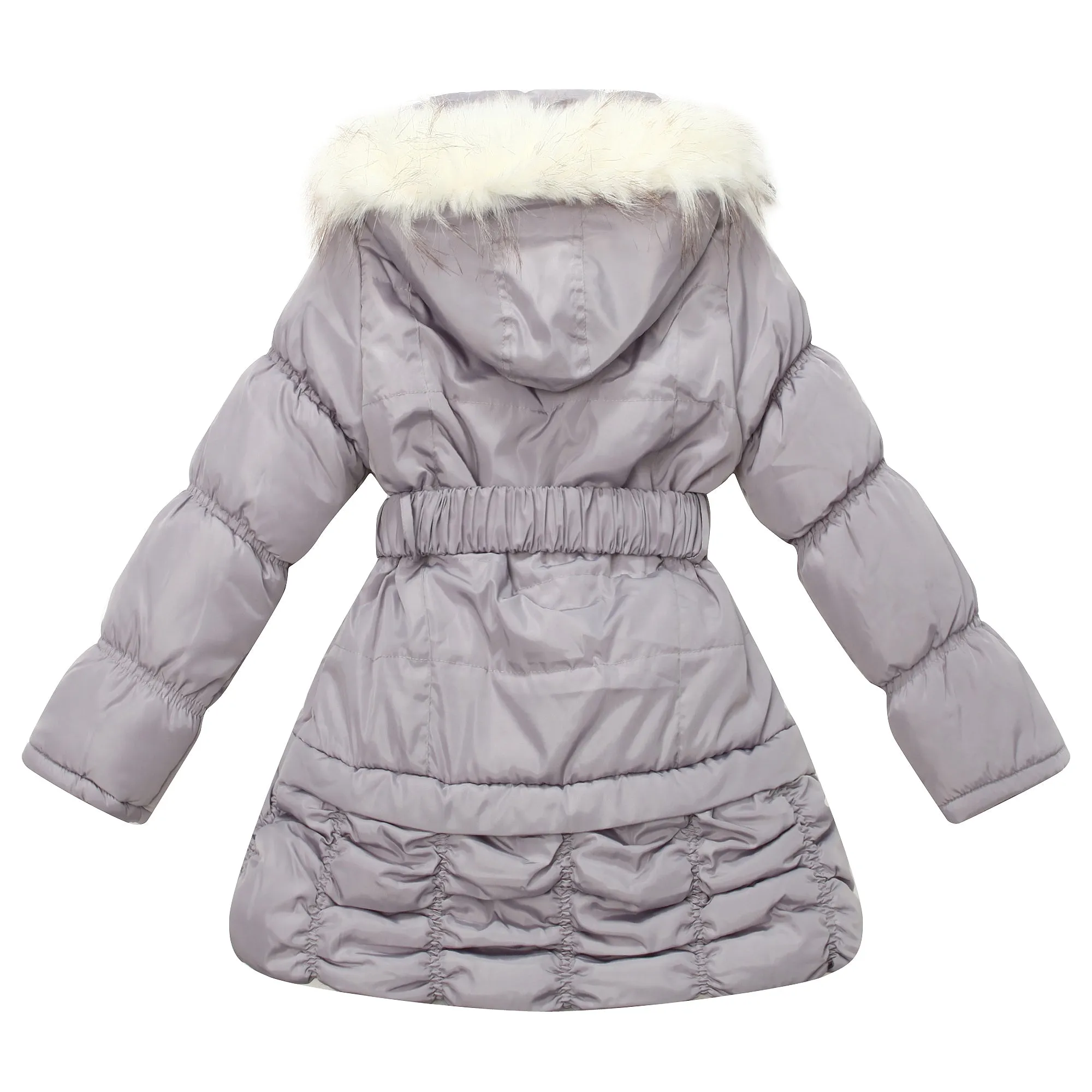 RH Puffer Winter Jacket Kids Girls Long Slim Hooded Warm Coat Ski 5-10T RH1118