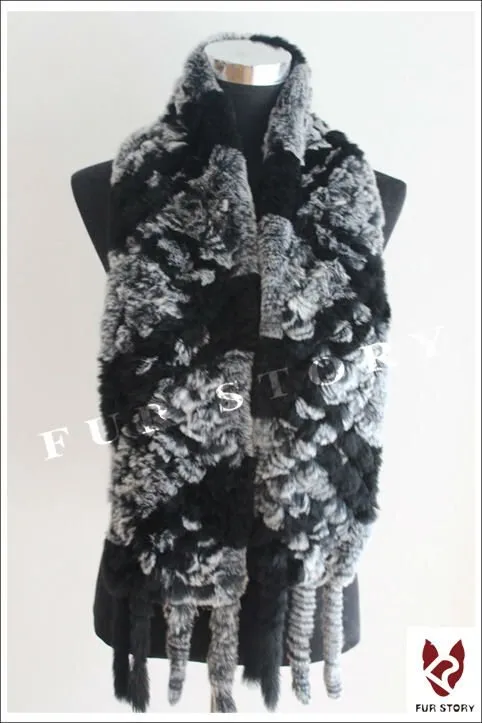 Scarfs for Women Real REX BIG Rabbit Fur Scarf Wrap Cape 050103